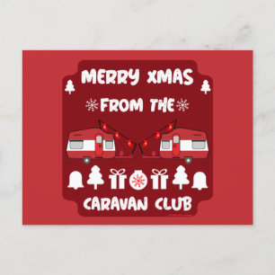 Carte Postale Caravan Joyeux Camping de Noël