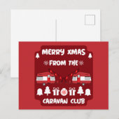 Carte Postale Caravan Joyeux Camping de Noël (Devant / Derrière)
