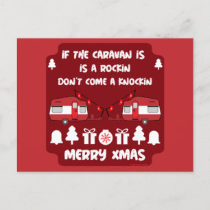 Carte Postale Caravan Joyeux Camping de Noël