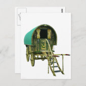 Carte Postale Caravane de bowtop tzigane (Devant / Derrière)