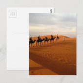 Carte Postale Caravane de Camel désert beaux paysages (Devant / Derrière)