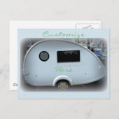 Carte Postale Caravane en teardrop simplifiée roulette gypsy (Devant / Derrière)