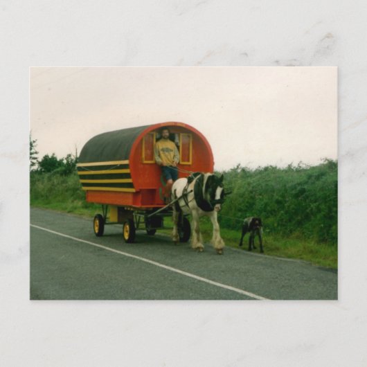 Carte Postale Caravane hippomobile, comté de Kerry, Irlande (Devant)