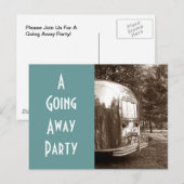 Carte postale Caravane vintage départ (Devant / Derrière)