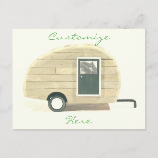 Carte Postale caravane vintage en lacet gypsy caravane (Devant)