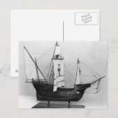 Carte Postale Caravel de Christophe Colomb (Devant / Derrière)