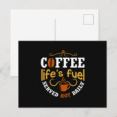Carte Postale Carburant de vie de café (Devant / Derrière)