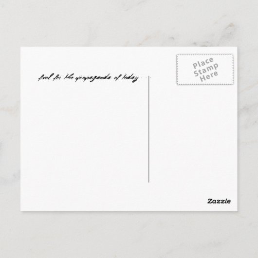 Carte Postale Carburant pour la propagande aujourd'hui (Dos)