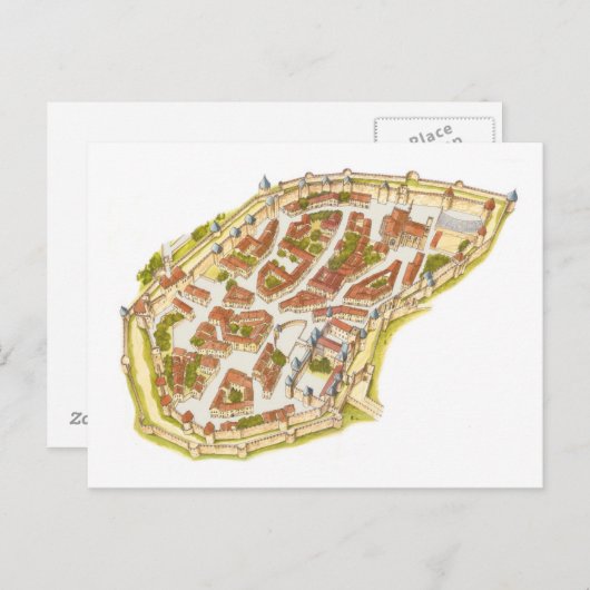 Carte Postale Carcassonne France. Vue aérienne (Devant / Derrière)