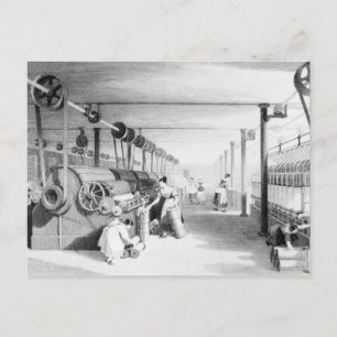 Carte Postale Cardage, étirage et banc à broches