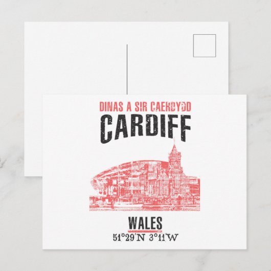 Carte Postale Cardiff (Devant / Derrière)