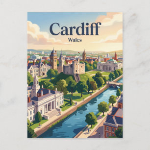 Carte Postale Cardiff, Pays de Galles