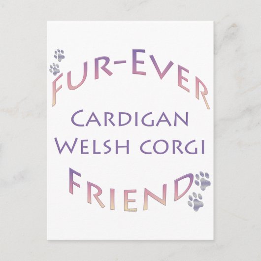 Carte Postale Cardigan Welsh Corgi Furever (Devant)