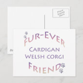 Carte Postale Cardigan Welsh Corgi Furever (Devant / Derrière)