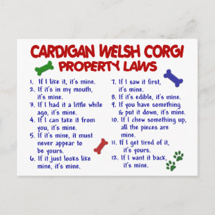 Carte Postale CARDIGAN WELSH CORGI, propriété Lois 2