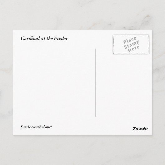 Carte Postale Cardinal à la source (Dos)