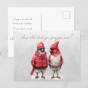 Carte Postale Cardinal Birthday Card Quel Âge Avez-Vous Dit Être