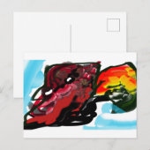 Carte Postale Cardinal du Nord Joie d'automne (Devant / Derrière)