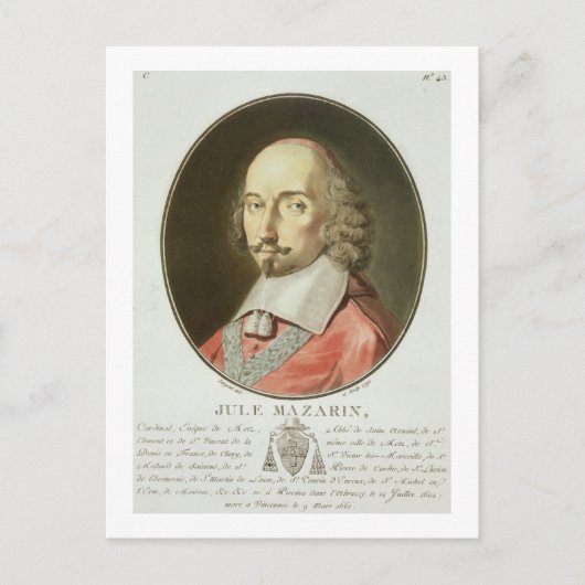 Carte Postale Cardinal Jules Mazarin (1602-61) de "Portraits d'A (Devant)