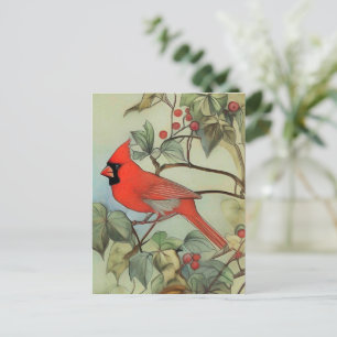 Carte Postale Cardinal - Nature Bird Art Card