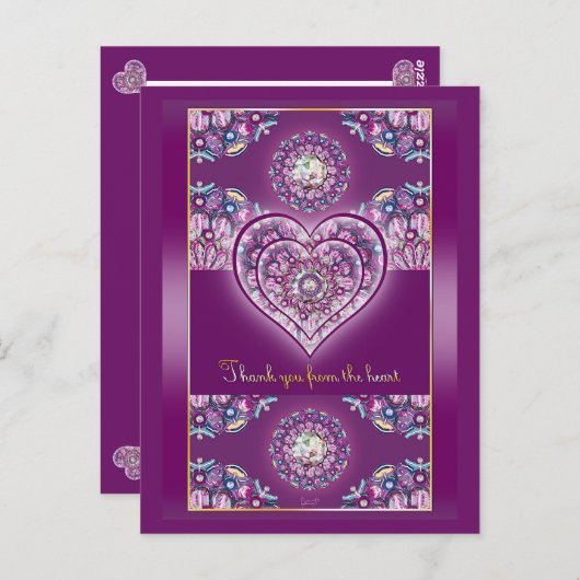 Carte Postale Cardinal Red Rosace (Devant / Derrière)