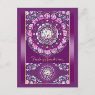 Carte Postale Cardinal Red Rosace