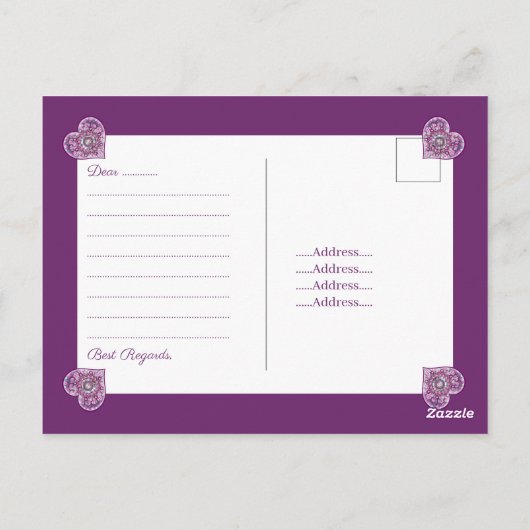 Carte Postale Cardinal Red Rosace (Dos)