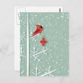 Carte postale Cardinal Rouge (Devant / Derrière)