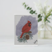 Carte Postale Cardinal rouge (Debout devant)