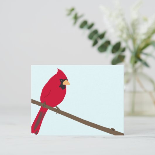 Carte Postale Cardinal rouge (Debout devant)