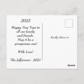 Carte Postale Cardinal rouge Bonne Année (Dos)