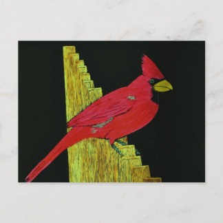 Carte Postale Cardinal sur l'oeuvre de clôture
