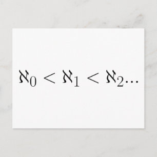 Carte Postale Cardinalité des ensembles infinis