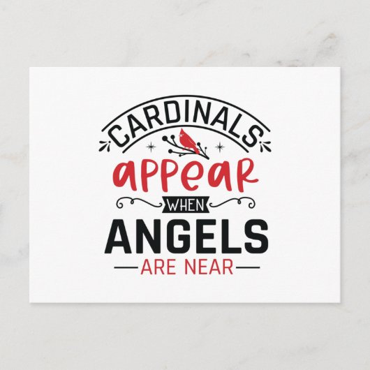 Carte Postale Cardinals Appear When Angels Are Near (Devant)