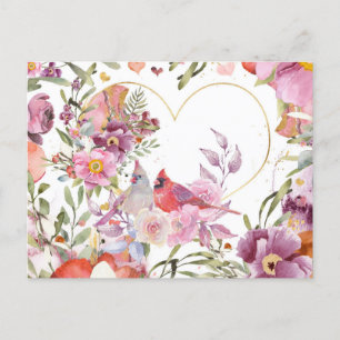 Carte postale Cardinaux de la Saint-Valentin