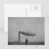 Carte Postale Cardington, Airship R100 sur mât d'amarrage (Devant / Derrière)