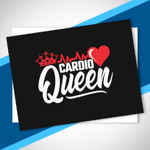 Carte Postale Cardio Fitness Queen Crown Gym Exercise Workout 