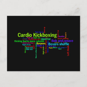 Carte Postale Cardio Kickboxing Word Cloud