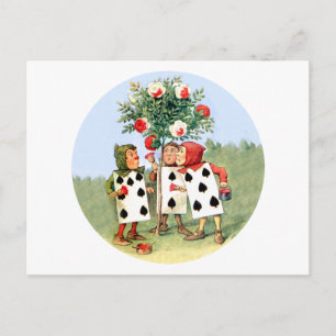 Carte Postale Cardmen de la reine des coeurs peint les Roses des