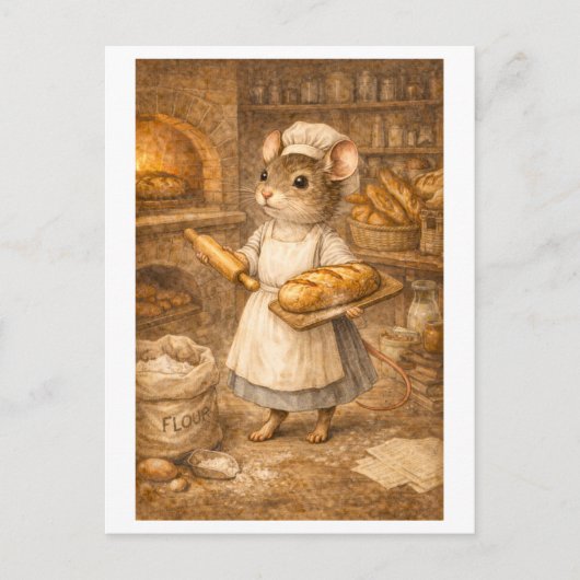 Carte Postale Career Mouse as Baker (Devant)