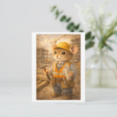 Carte Postale Career Mouse as Construction Worker (Debout devant)