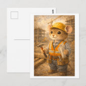 Carte Postale Career Mouse as Construction Worker (Devant / Derrière)