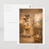 Carte Postale Career Mouse as Painter (Devant / Derrière)