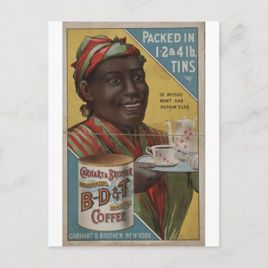 Carte Postale Carhart & Brother célébrait le café torréfié (Devant)