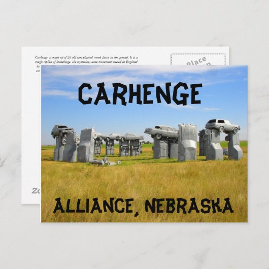Carte Postale Carhenge (Devant / Derrière)