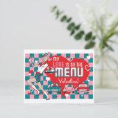 Carte postale Carhop Retro Drive-In Valentine (Debout devant)