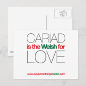 CARTE POSTALE CARIAD (Devant / Derrière)