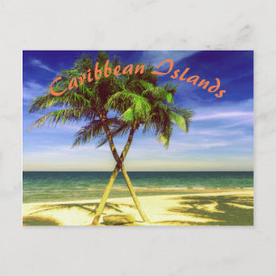 Carte Postale Caribbean Palm Tree Tropical Island