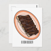 Carte Postale Caricature à côtes courtes (Devant / Derrière)