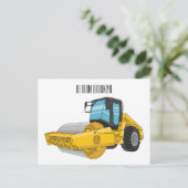 Carte Postale Caricature à rouleaux de route (Debout devant)